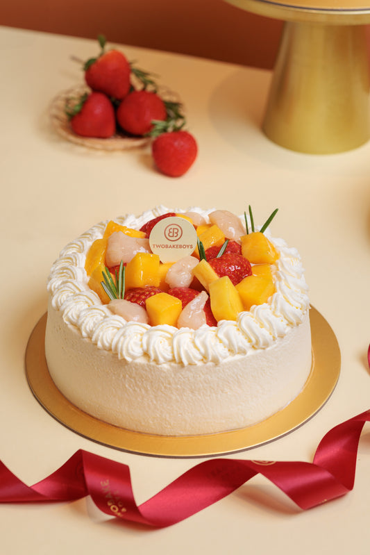 Korean Mixed Fruits Shortcake 🍓🍌🍇🥝🍎🍒 (shortcake the serie)