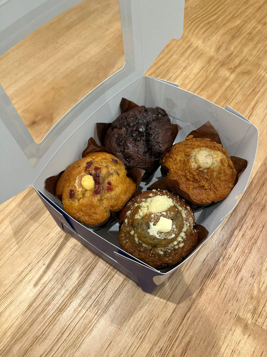 Assorted Tea break Muffin box of 4