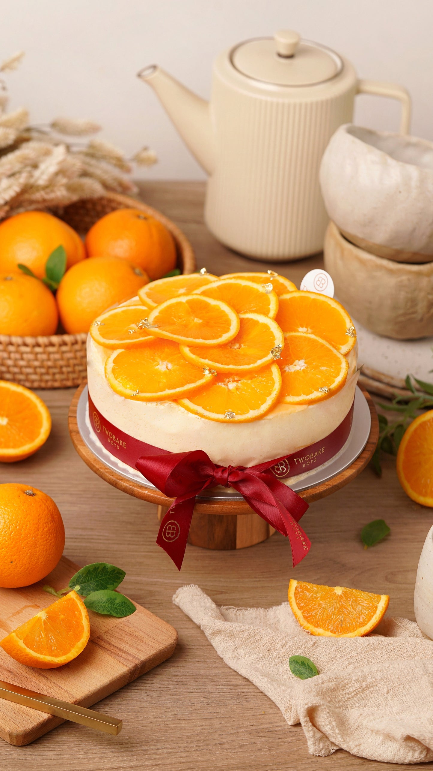 Prosperity Orange Crepe Cake 6"๐