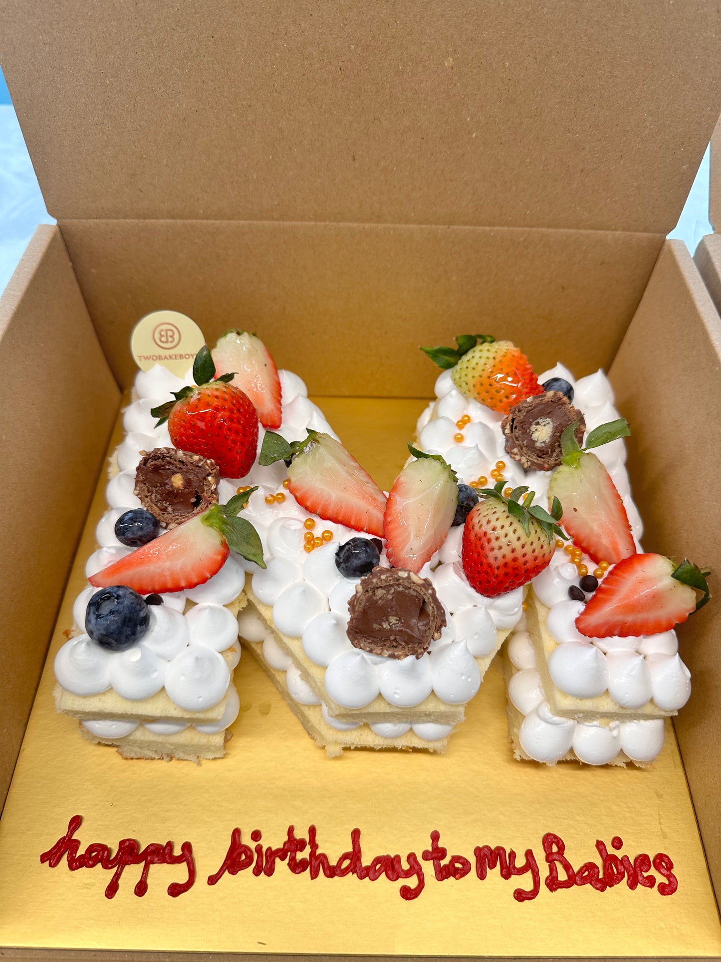 Letter Cakes 6" (Korean Sponge cake)