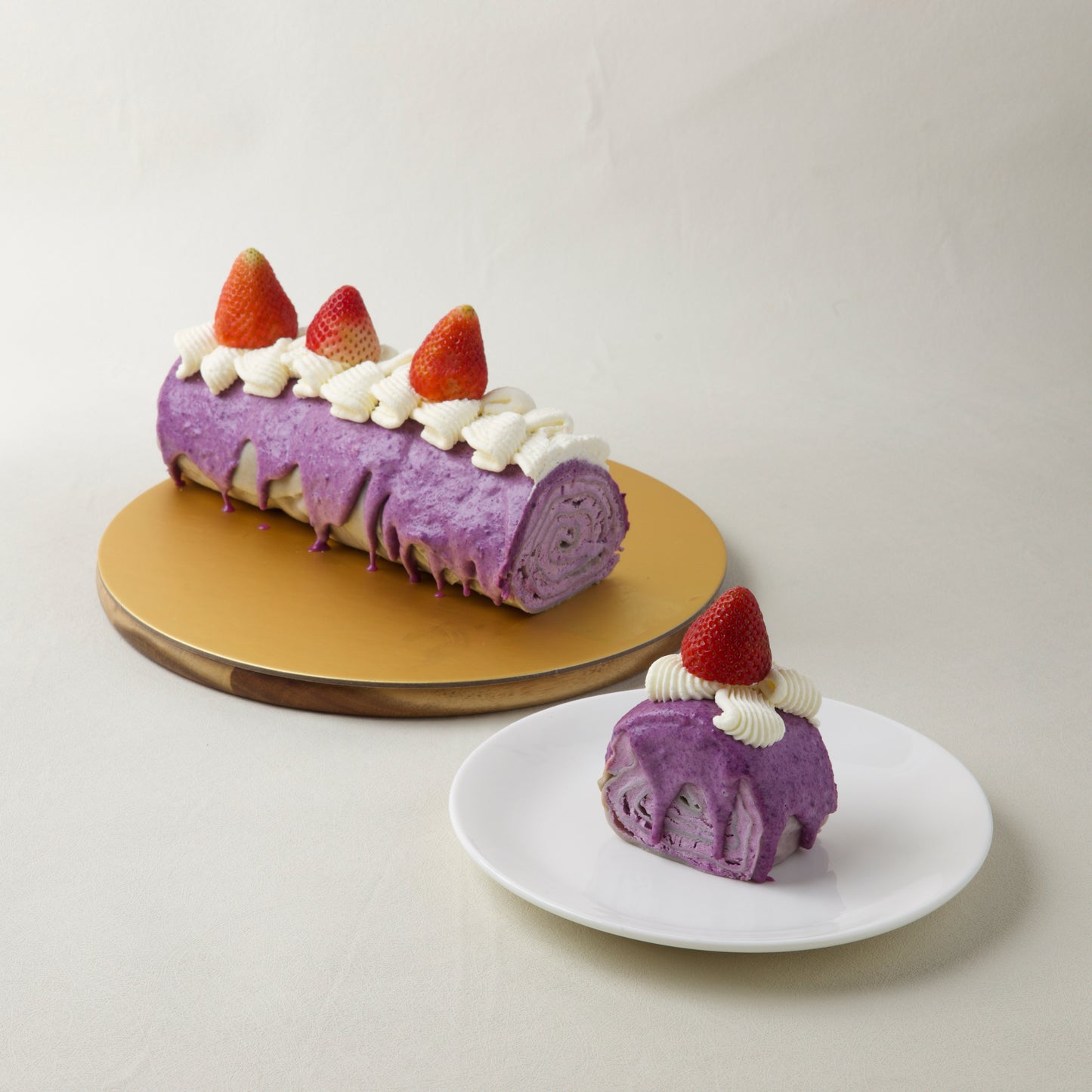 Log Crepe Cake Taro 22cm