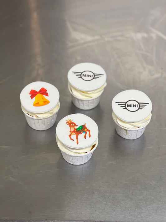 Halal Personalised Edible Image Cupcakes (min 6 cupcakes mixed picture)