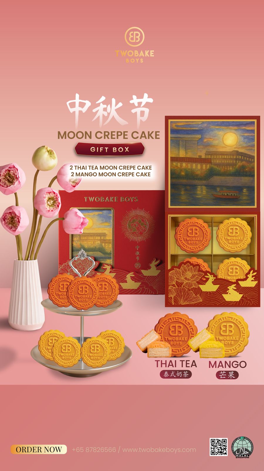 25%OFF Moon Crepe Cake Gift Box (DIY your flavour) Early Bird Auto Applys