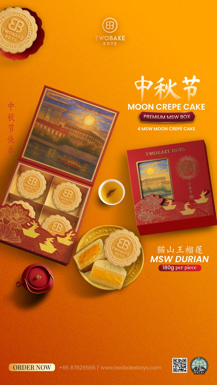 25%OFF Moon Crepe Cake Premium MSW Durain (4 PCS) ๐ Early Bird Auto Applys