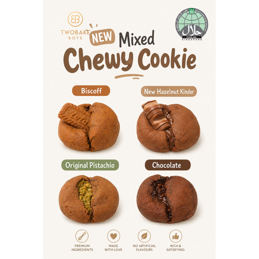 New Mixed Box of 4 Pistachio/Hazelnut/Chocolate/Biscoff