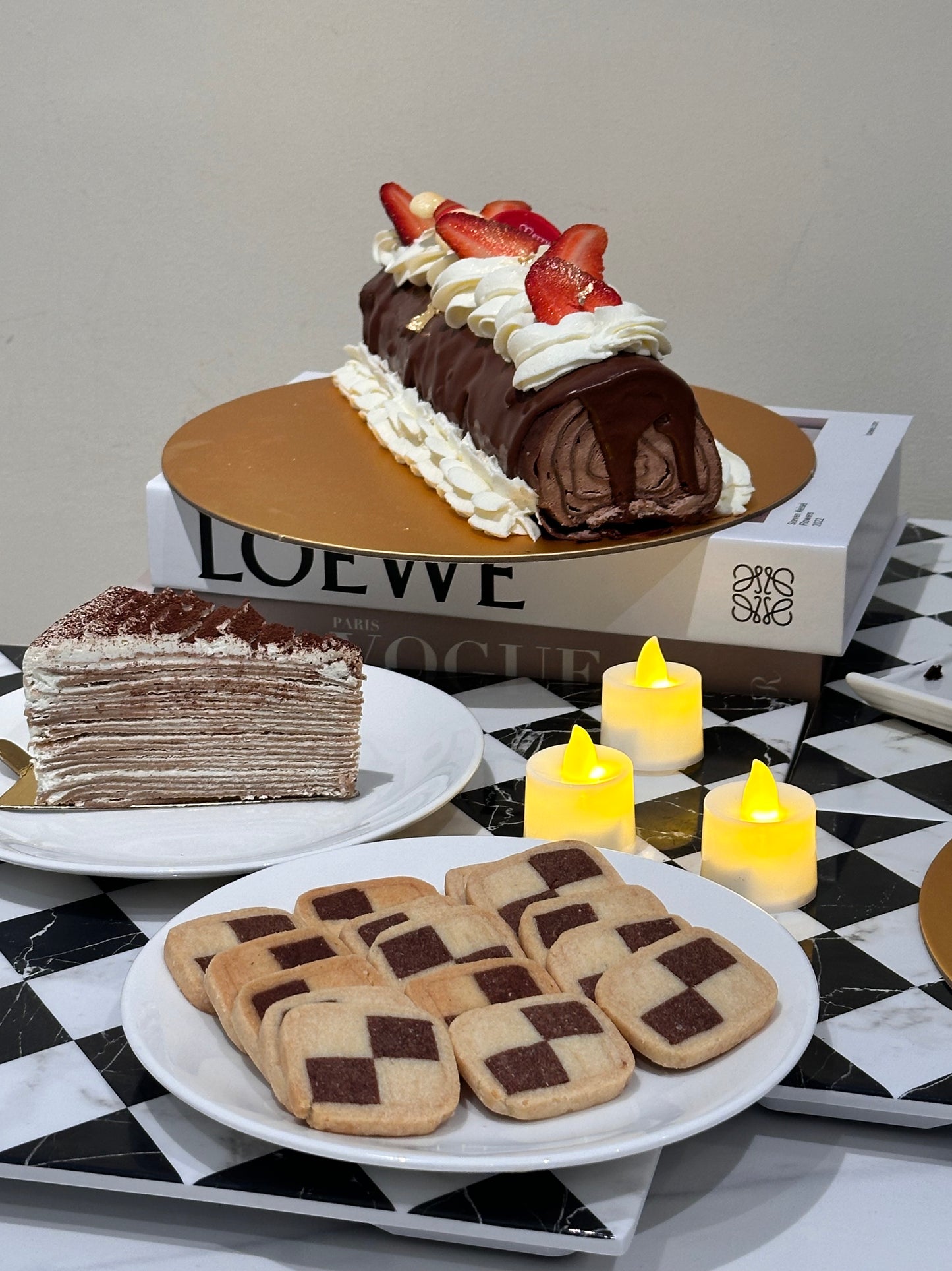 Log Crepe Cake Taro 22cm
