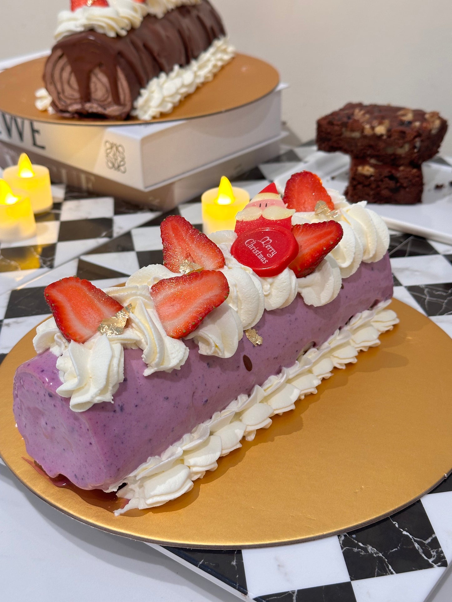 Log Crepe Cake Taro 22cm