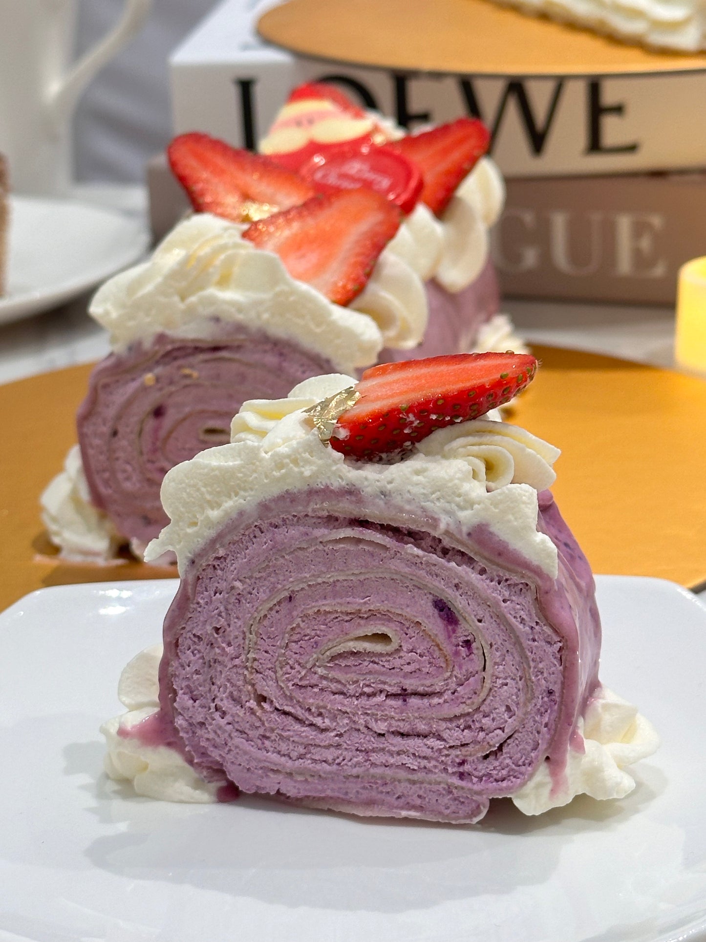 Log Crepe Cake Taro 22cm