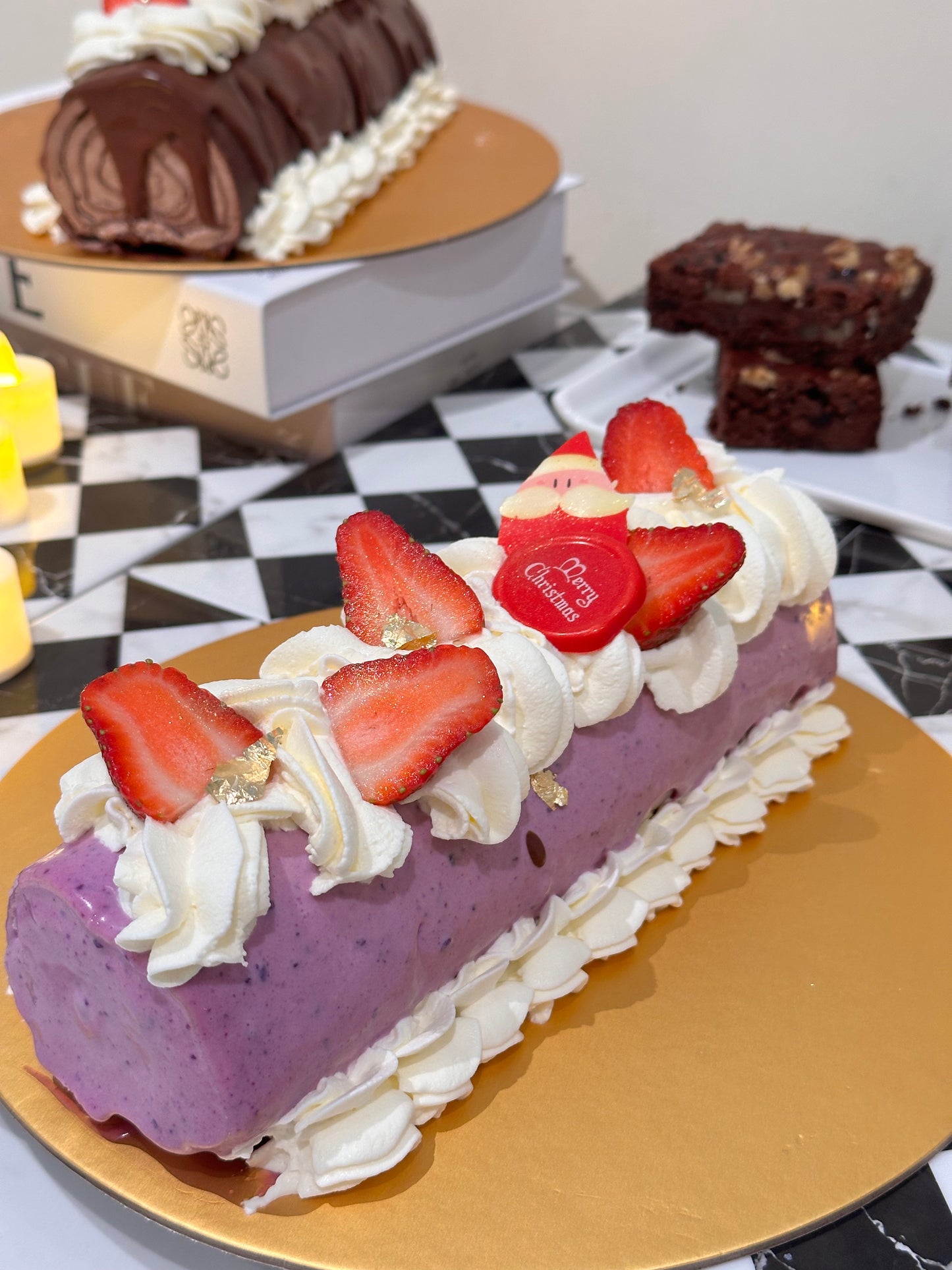 Log Crepe Cake Taro 22cm