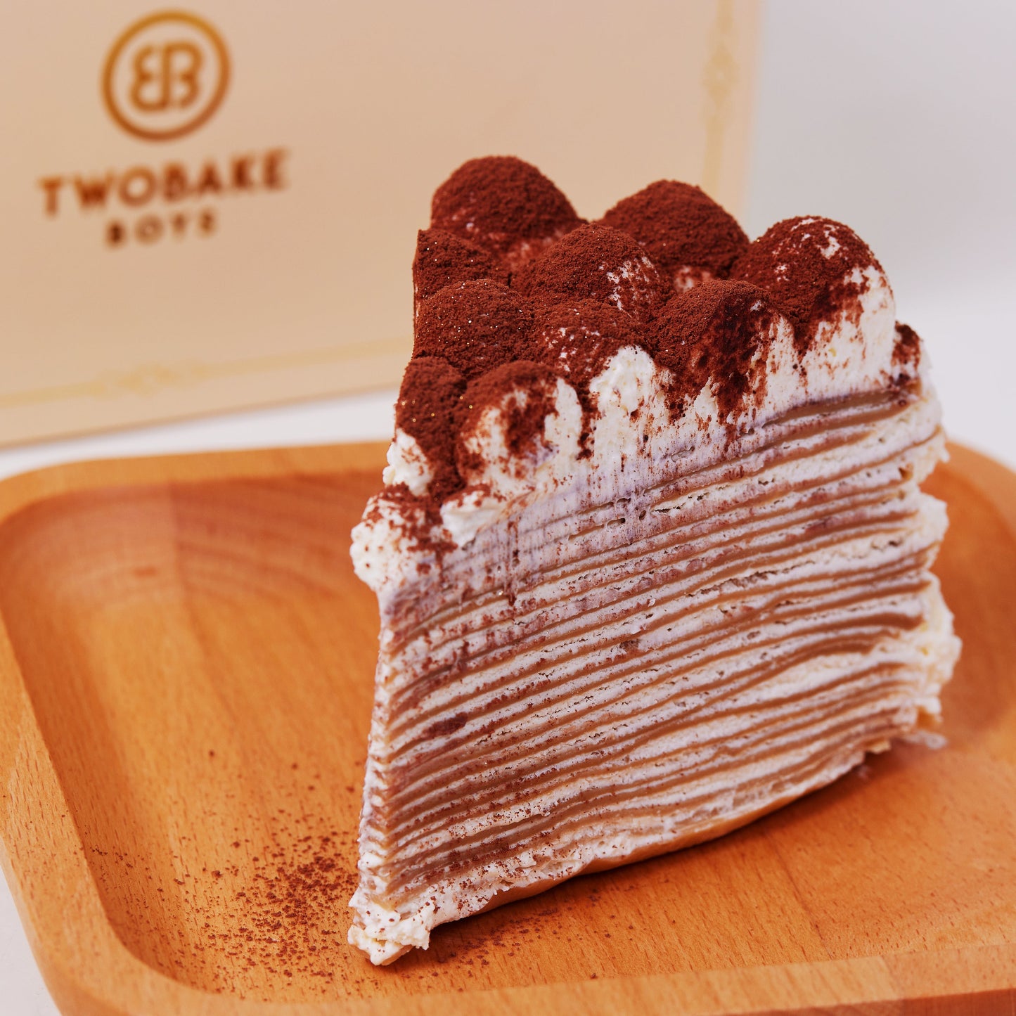 Tiramisu crepe cake 6" ☕️with chocolate sauce  suitable for 6-8 pax