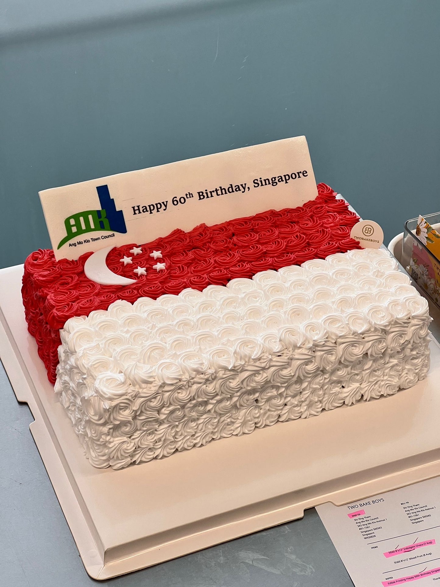 COMPANY LOGO EDIBL PRINT CAKE