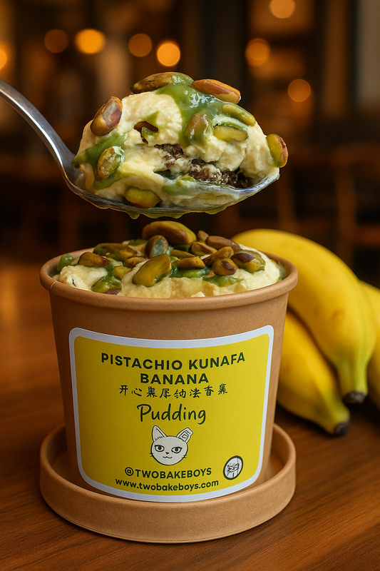 Pistachio kunafa Banana Pudding 270g (Available on Fri - Sun)