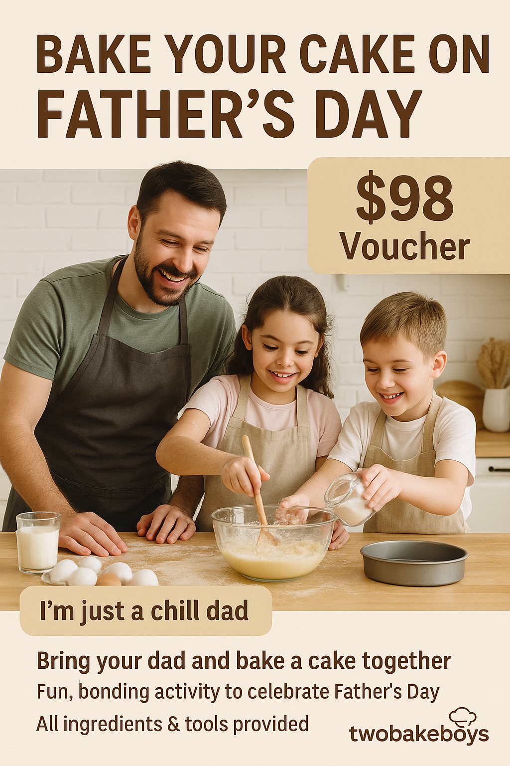 Bake your Cake FATHER'S DAY (i'm just a chill dad)