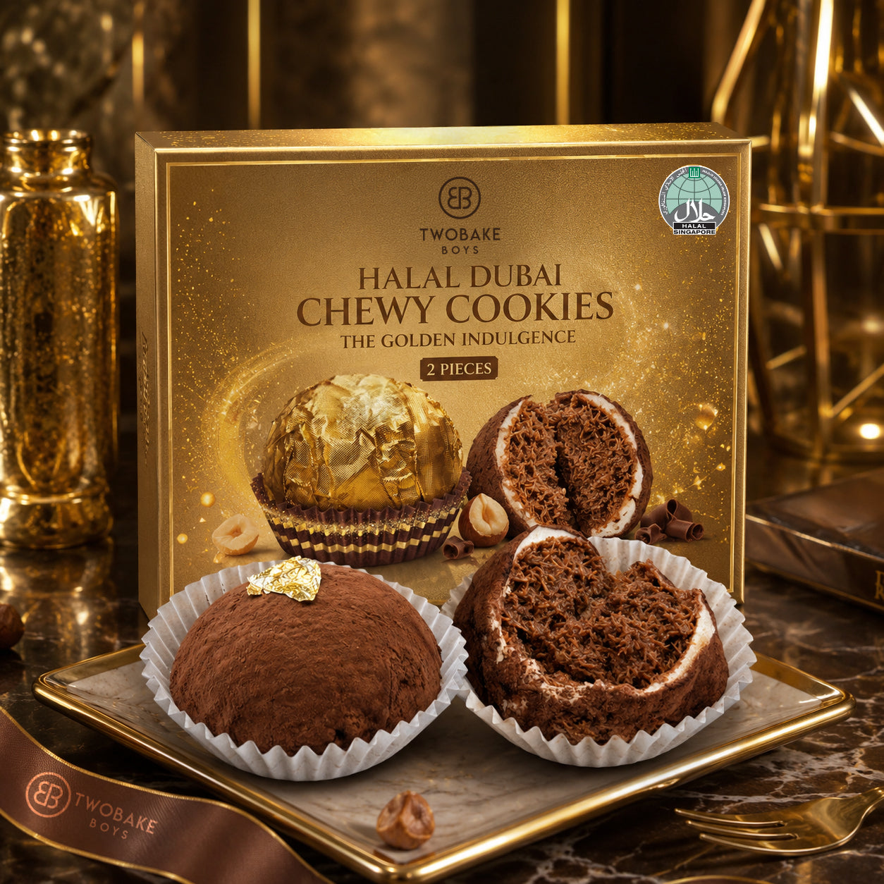 Ferrero Rocher Halal Dubai Chewy Cookie Box of 2
