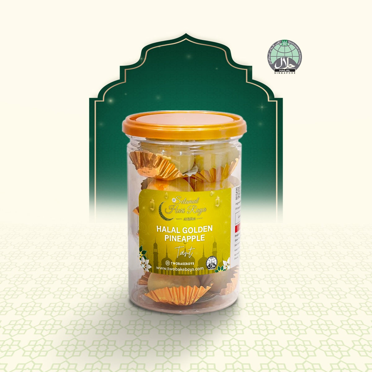 Halal Golden Pineapple Tart Size L 320g✨