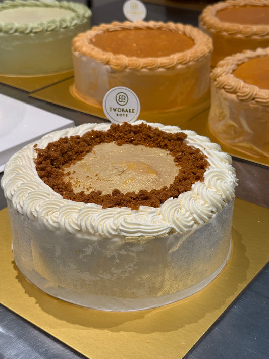 Halal MSW Golden Durian CREPE Cake 6" with coconut sauce  suitable for 6-8 pax