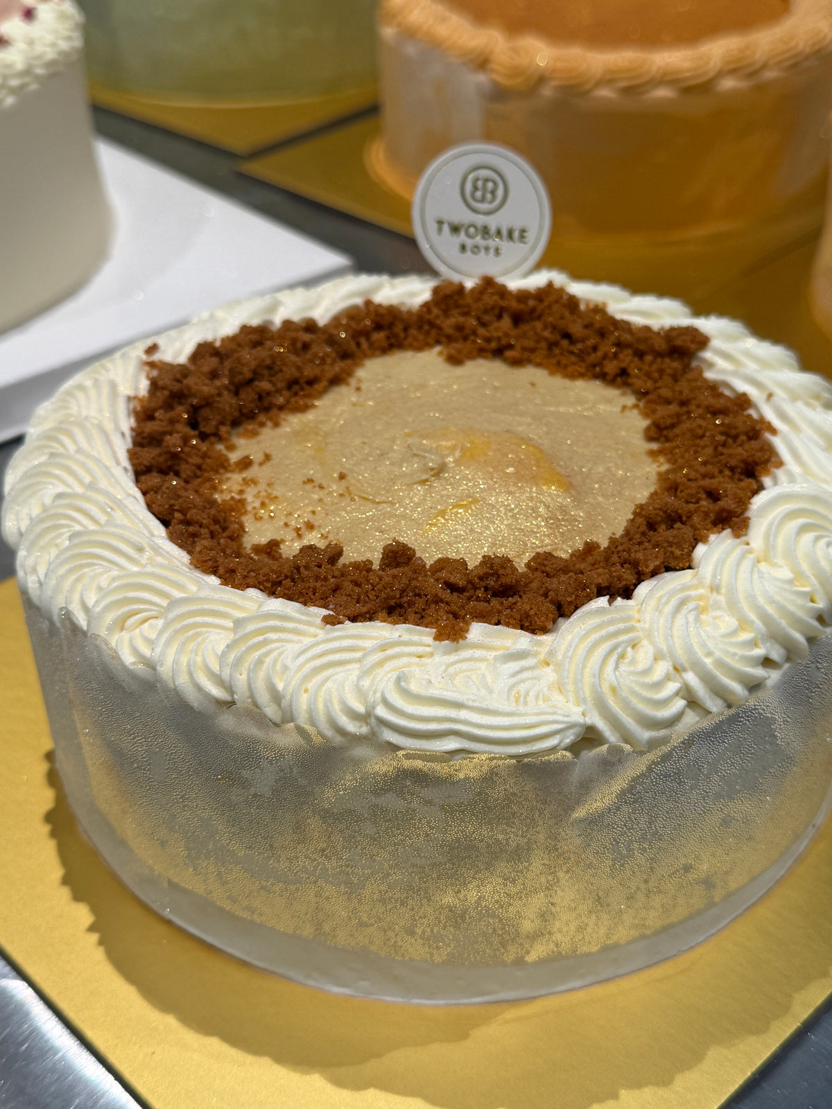 Halal MSW Golden Durian CREPE Cake 6" with coconut sauce  suitable for 6-8 pax