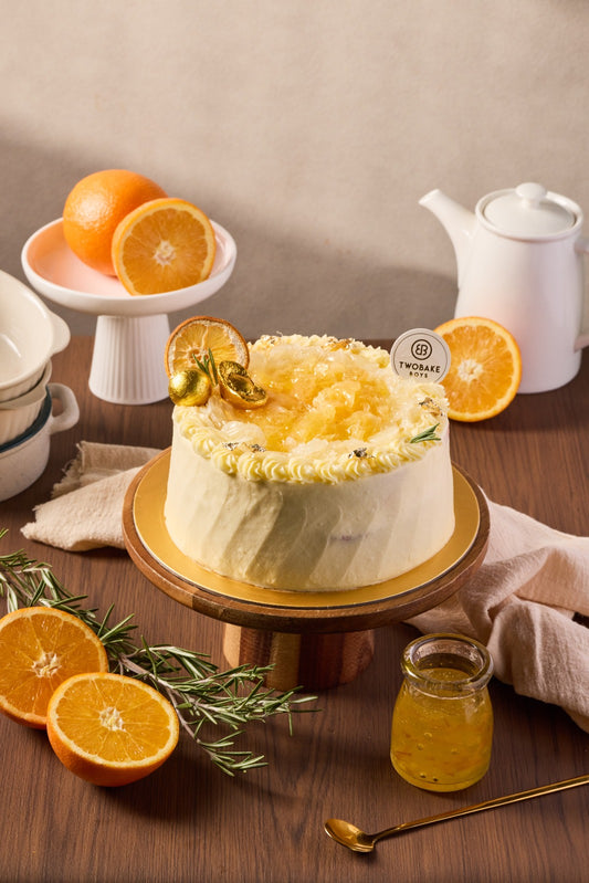 Halal Orange Pomelo Short Cake 6"🍊