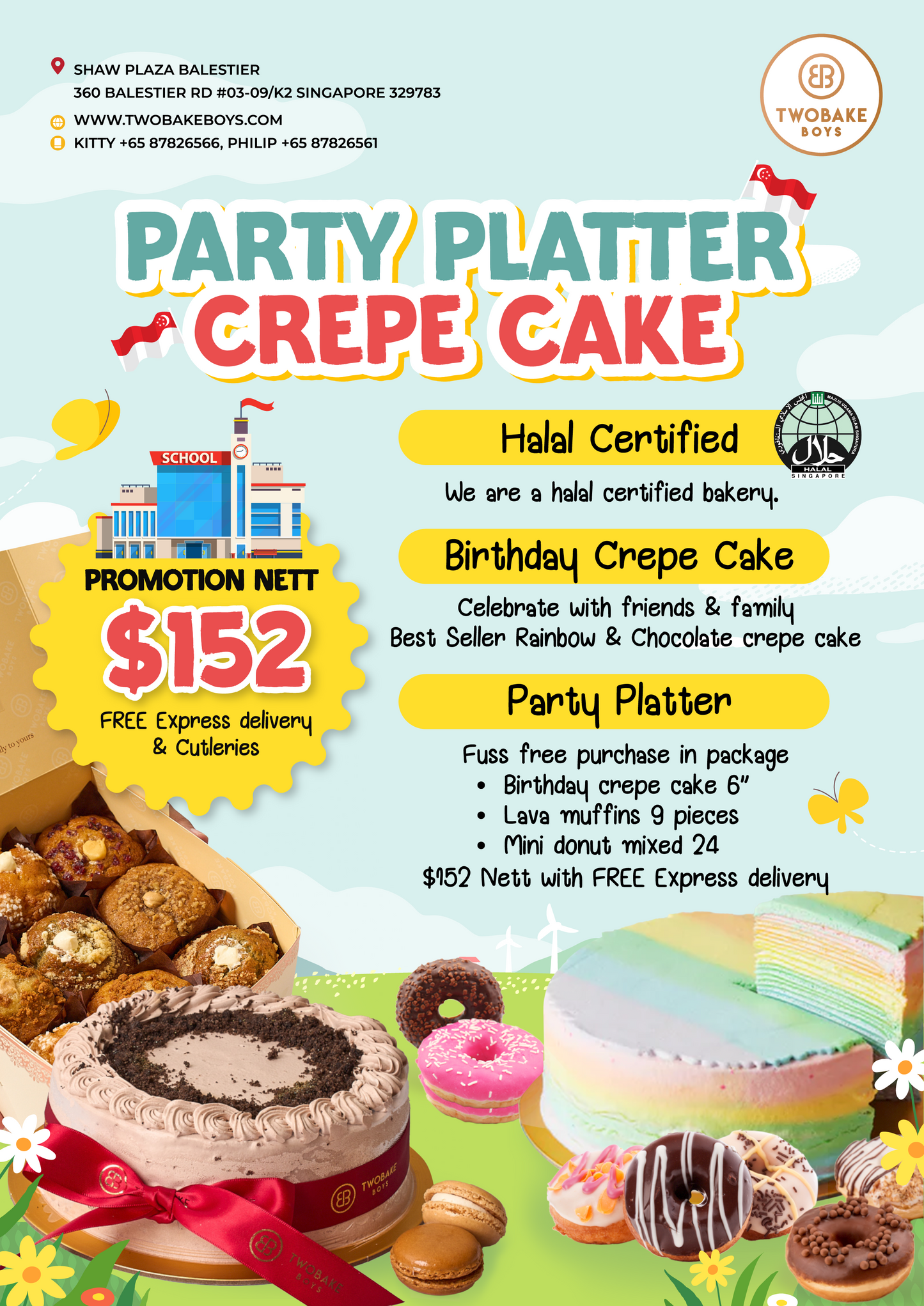 CREPE CAKE PARTY SET