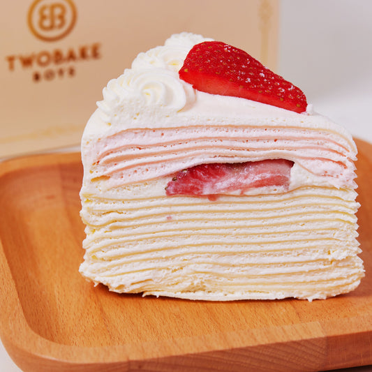 French Vanilla crepe cake 6" 🍓suitable for 6-8 pax