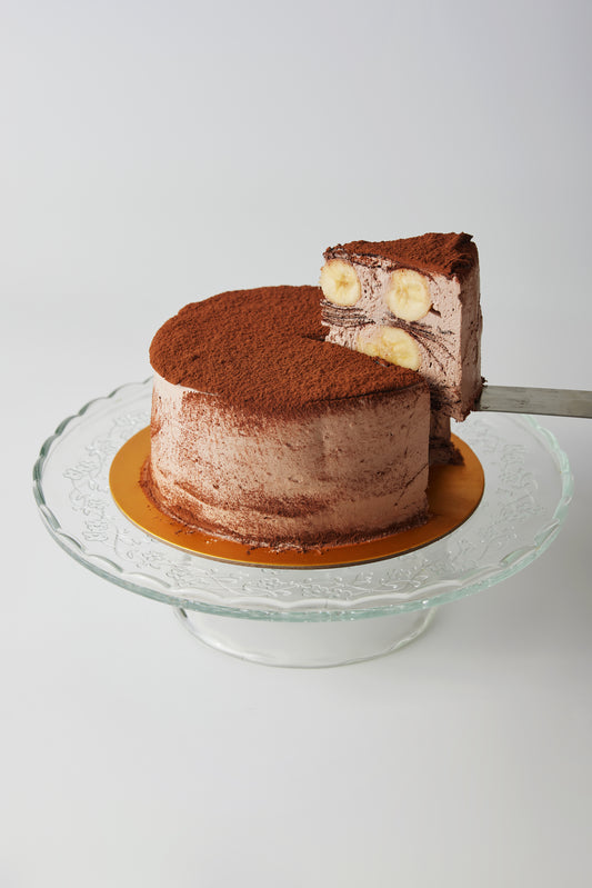 Chocolate banana crepe cake 6"  suitable for 6-8 pax